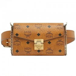 MCM Logo Printed Waist Bag Shoulder Crossbody Chain Bag