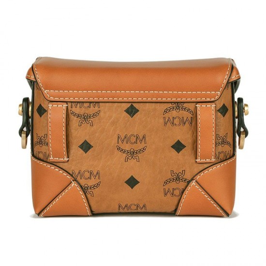 MCM Logo Printing Fashion Retro Small Square Box Messenger Belt Bag