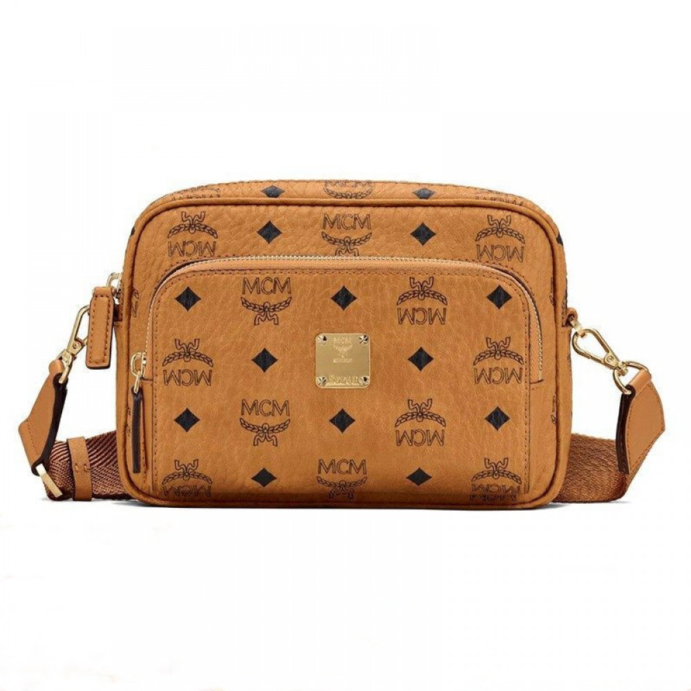 MCM Small Crossbody Bag In Visetos Printed Logo Shoulder Bag Ladies