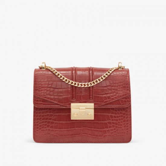 Charles Keith Chain Flap Shoulder Bag Clay Charles Keith Chain Flap Shoulder Bag Clay