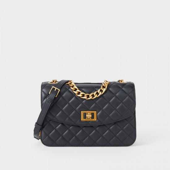 Charles Keith Chain Shoulder Bag Diamond Bag Black Charles Keith Chain Shoulder Bag Diamond Bag Black