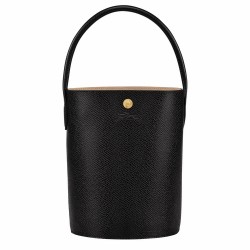 Women Longchamp Epure Leather Bucket Bag S Black
