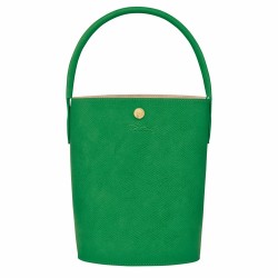 Women Longchamp Epure Leather Bucket Bag S Green