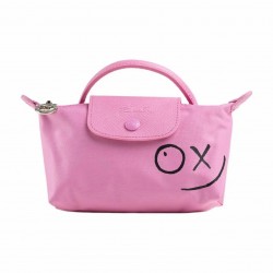 Women Longchamp X André Saraiva Le Pliage Pouch Pink
