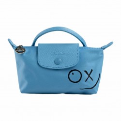 Women Longchamp X André Saraiva Le Pliage Pouch Blue