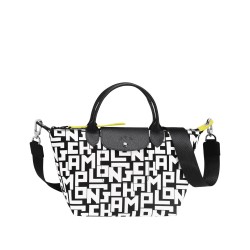 Women Longchamp Le Pliage Lgp S Handbag Black White