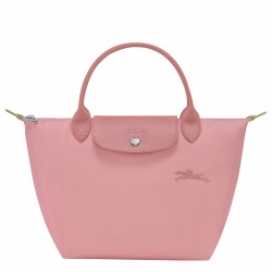 Women Longchamp Le Pliage Green S Handbag Recycled Canvas Petal Pink