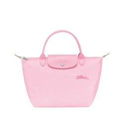 Women Longchamp Le Pliage Green S Handbag Recycled Canvas Pink