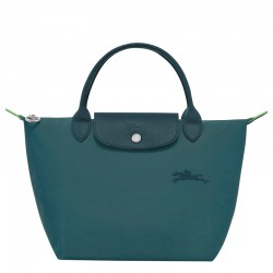 Women Longchamp Le Pliage Green S Handbag Recycled Canvas Peacock