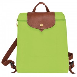 Women Longchamp Le Pliage Original Backpack Recycled Canvas Light Green