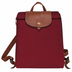 Women Longchamp Le Pliage Original Backpack Recycled Canvas Red