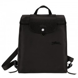 Women Longchamp Le Pliage Green M Backpack Recycled Canvas Black