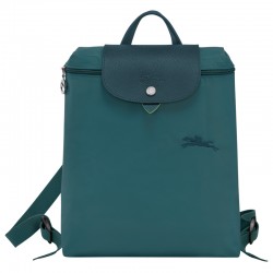 Women Longchamp Le Pliage Green M Backpack Recycled Canvas Peacock