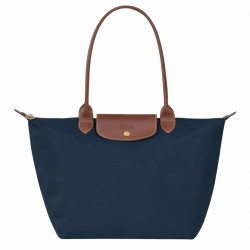 Women Longchamp Le Pliage Original L Tote Bag Recycled Canvas Navy