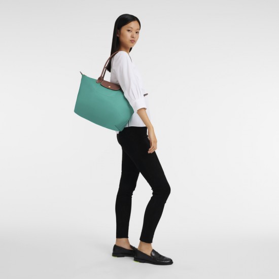 Women Longchamp Le Pliage Original L Tote Bag Recycled Canvas Turquoise Women Longchamp Le Pliage Original L Tote Bag Recycled Canvas Turquoise