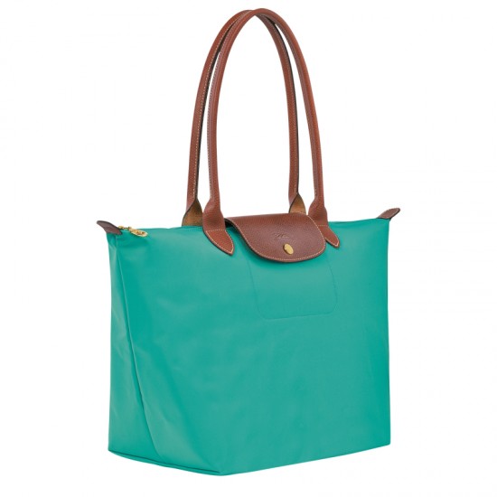 Women Longchamp Le Pliage Original L Tote Bag Recycled Canvas Turquoise Women Longchamp Le Pliage Original L Tote Bag Recycled Canvas Turquoise