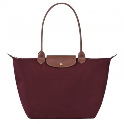 Women Longchamp Le Pliage Original L Tote Bag Recycled Canvas Burgundy