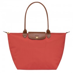 Women Longchamp Le Pliage Original L Tote Bag Recycled Canvas Tomato