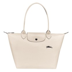 Women Longchamp Le Pliage Club Shoulder L Bag Chalk 70th Anniversary Edition
