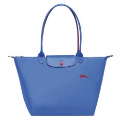 Women Longchamp Le Pliage Club Shoulder L Bag Myosotis 70th Anniversary Edition
