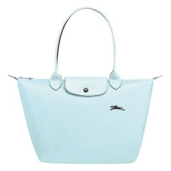 Women Longchamp Le Pliage Club Shoulder L Bag Cloud Blue 70th Anniversary Edition