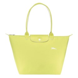 Women Longchamp Le Pliage Club Shoulder L Bag Yellow 70th Anniversary Edition