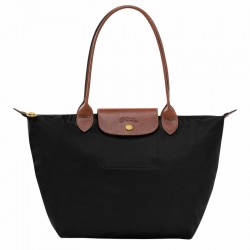 Women Longchamp Le Pliage Original M Tote Bag Recycled Canvas Black