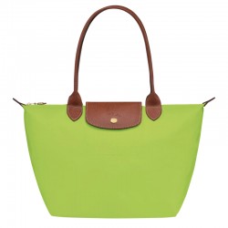 Women Longchamp Le Pliage Original M Tote Bag Recycled Canvas Light Green
