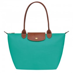 Women Longchamp Le Pliage Original M Tote Bag Recycled Canvas Turquoise