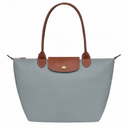 Women Longchamp Le Pliage Original M Tote Bag Recycled Canvas Steel
