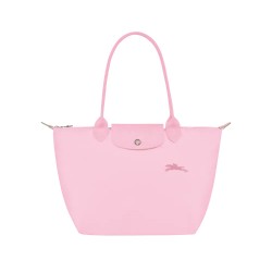 Women Longchamp Le Pliage Green M Tote Bag Recycled Canvas Pink