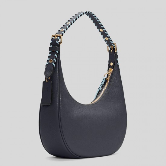 Women Coach Bailey Hobo with Whipstitch Black