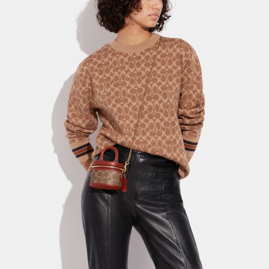 Women Coach Trail Crossbody 12 in Signature Canvas
