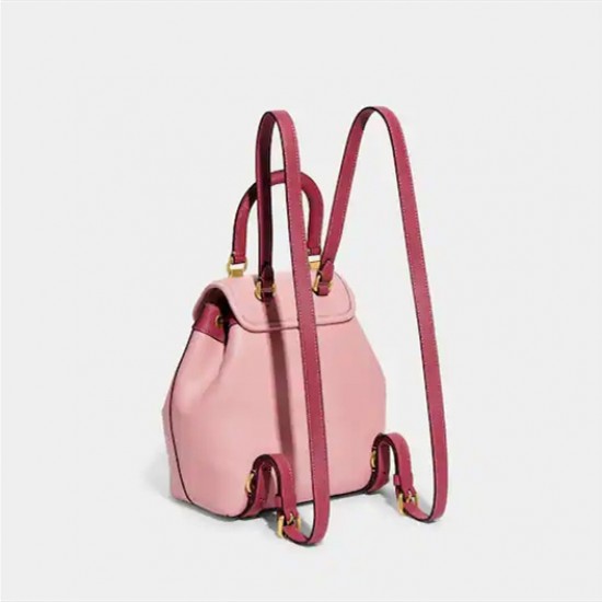 Hot pink coach backpack deals