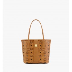 MCM Women Reversible Liz Shopper Mini in Visetos Cognac