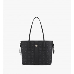 MCM Women Reversible Liz Shopper Small in Visetos Black