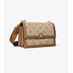 Women Tory Burch Small T Monogram Shoulder Bag Hazelnut