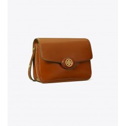 Women Tory Burch Robinson Spazzolato Convertible Shoulder Bag Dark Sienna