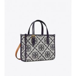 Women Tory Burch Mini T Monogram Square Tote Tory Navy