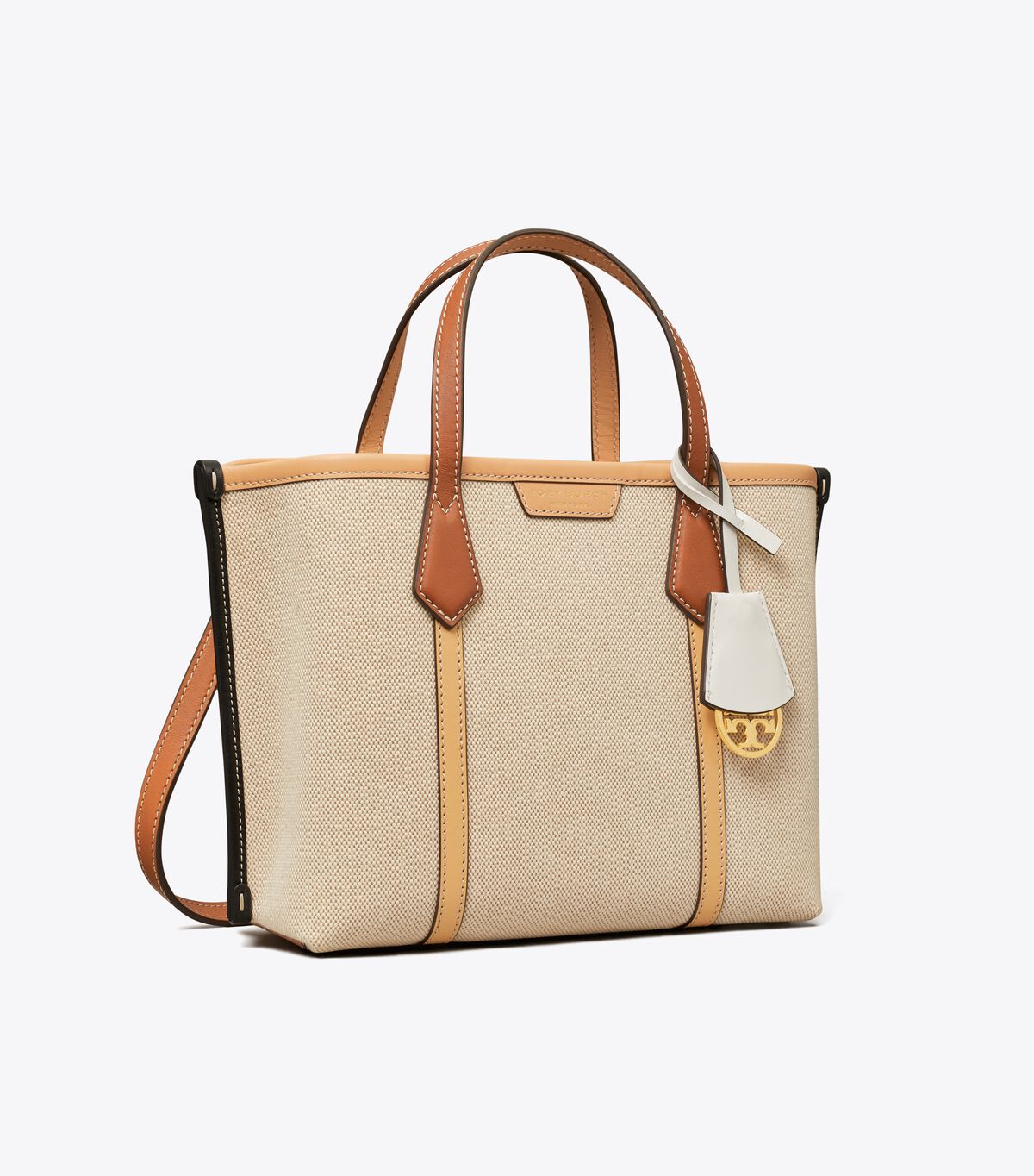 Tory burch perry canvas triple compartment tote top