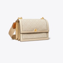 Women Tory Burch Small T Monogram Shoulder Bag Ivory