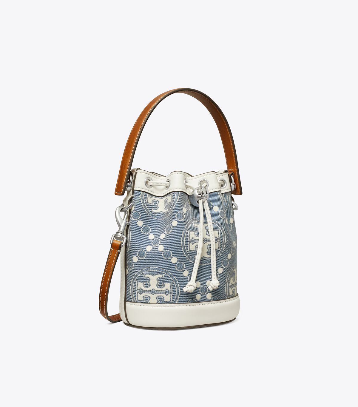 【ToryBurch】T MONOGRAM DENIM MINI PEARL BLUE☆送料なし☆ Mini T Monogram Denim Tote, Pearl Blue | Tory Burch UAE