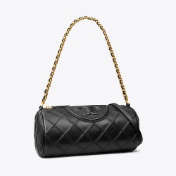 Women Tory Burch Fleming Soft Barrel Bag Black