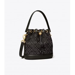 Women Tory Burch T Monogram Bucket Bag Black