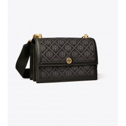 Women Tory Burch Small T Monogram Shoulder Bag Black