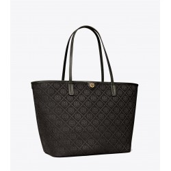 Women Tory Burch T Monogram Zip Tote Black