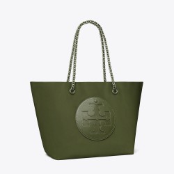 Women Tory Burch Ella Chain Tote Olive Green