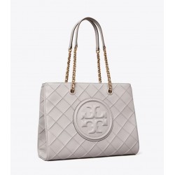 Women Tory Burch Fleming Soft Chain Tote Bay Gray
