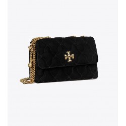 Women Tory Burch Small Kira Velvet Convertible Shoulder Bag Black