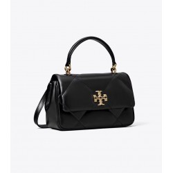 Women Tory Burch Kira Diamond Quilt Top Handle Black